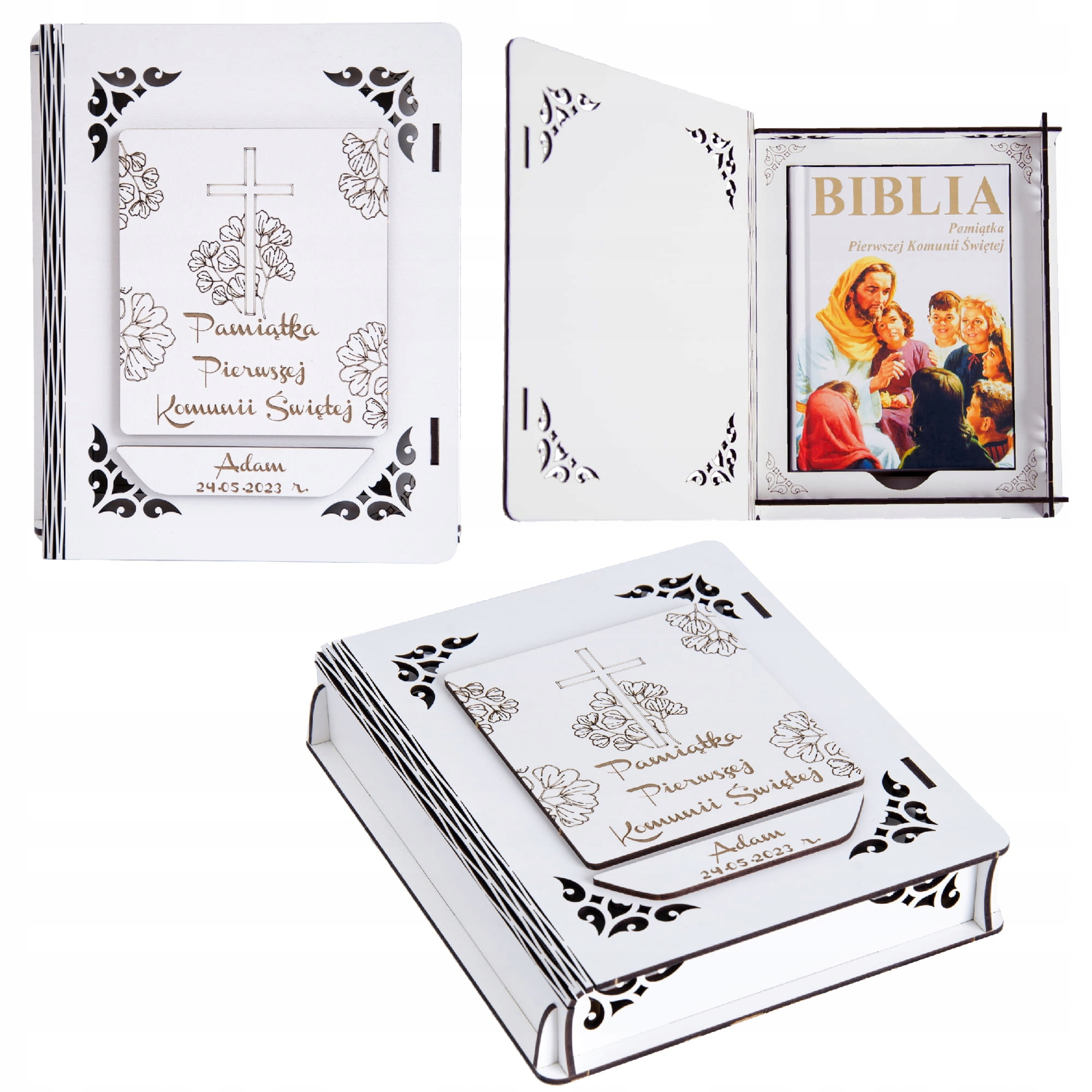 

Biblia w pudełku Pamiątka I Komunii Świętej OBK-4