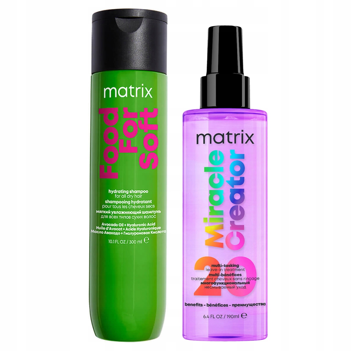 Matrix Food For Soft šampon na vlasy 300 ml sprej Miracle Creator 190 ml