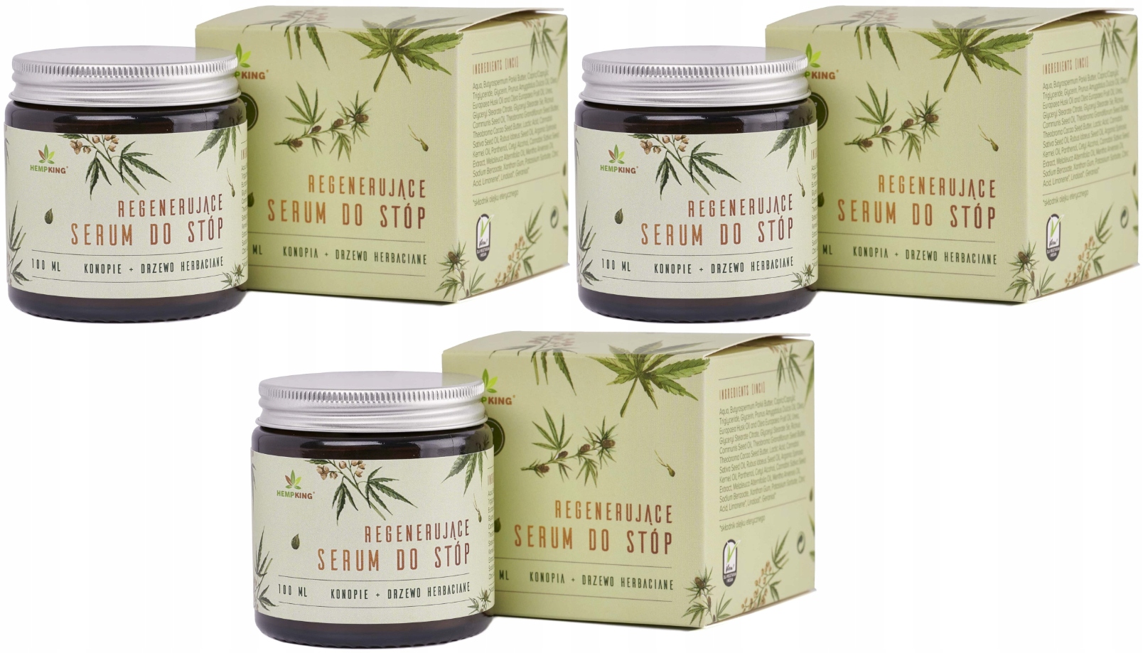 3x Konopné sérum na nohy s Cbd 100 ml Biowen Regenerace ran Oděrky