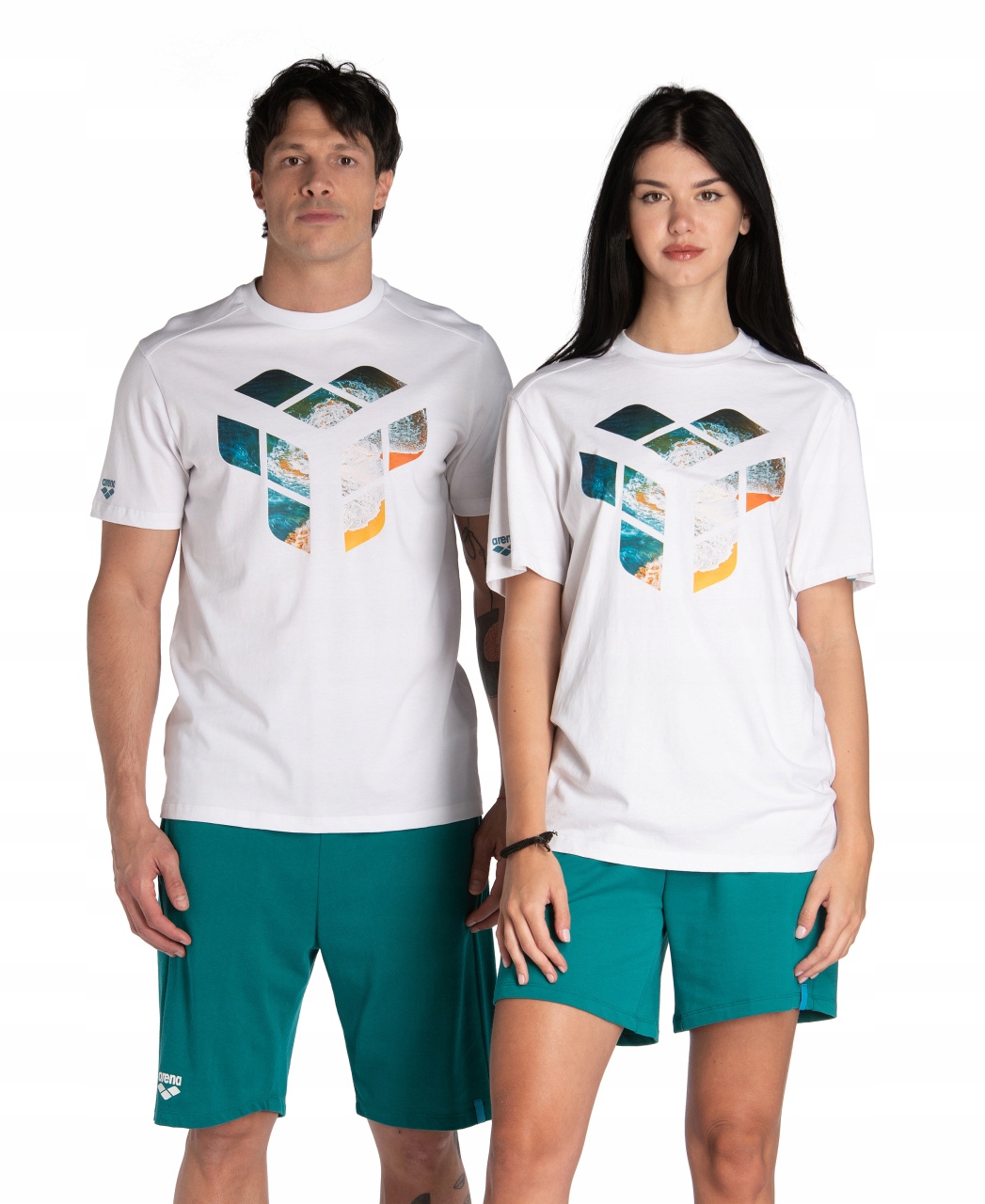 Tričko Unisexové sportovní tričko Arena Planet Water Medium White R.xxl