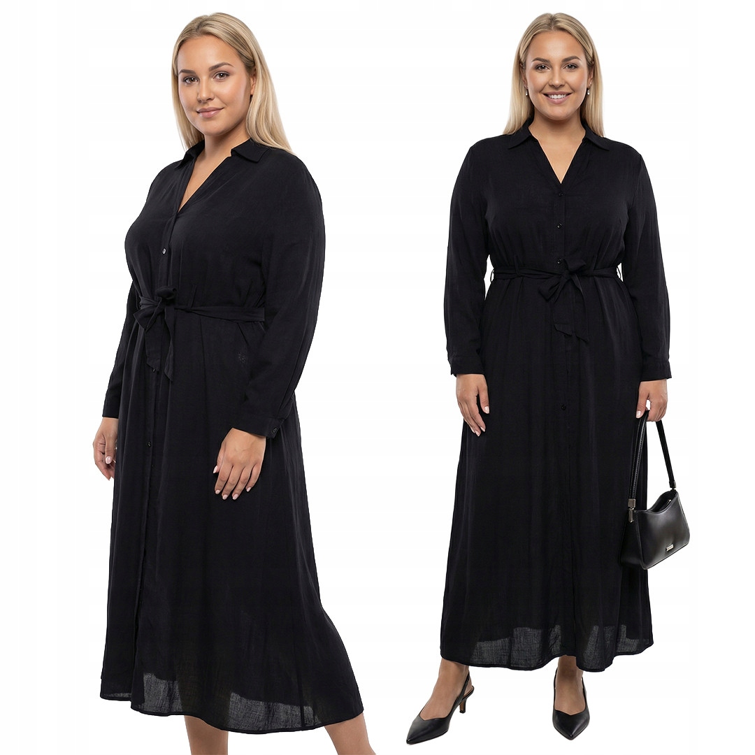 Černá dlouhá šaty plus size velikost 52