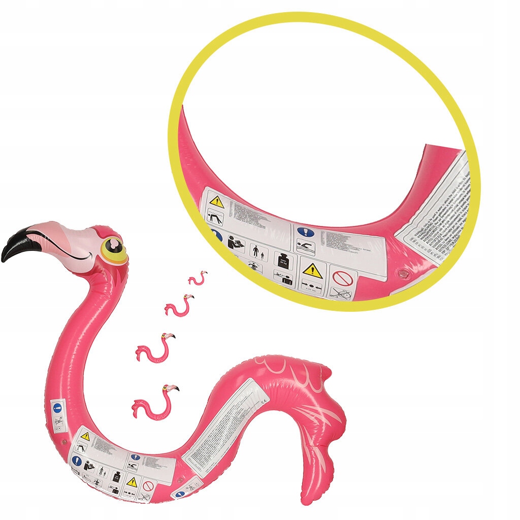 Pływak dmuchany makaron do basenu flaming 131cm Marka Ikonka