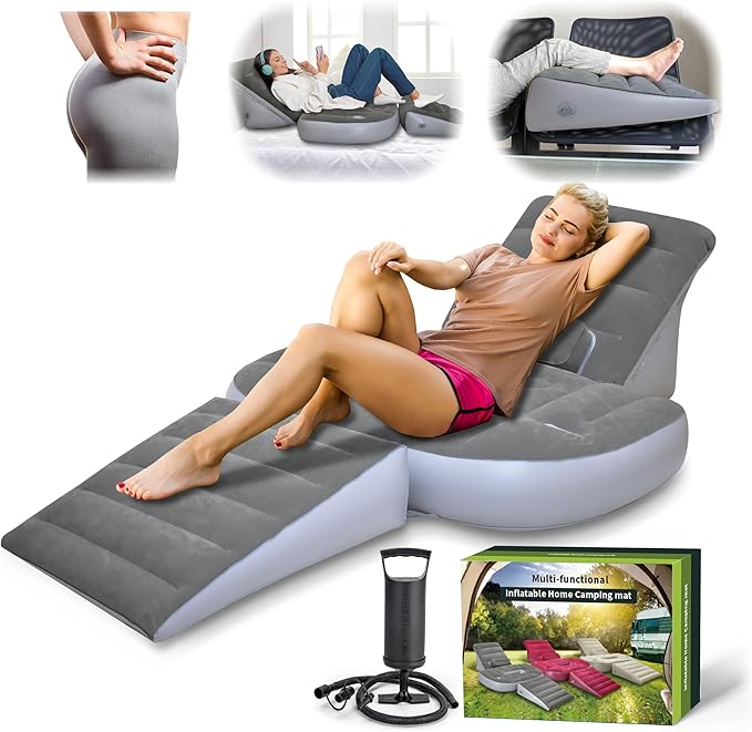 Sada klínových polštářů Nevife s polštářkem na čtení a opěrkou zad