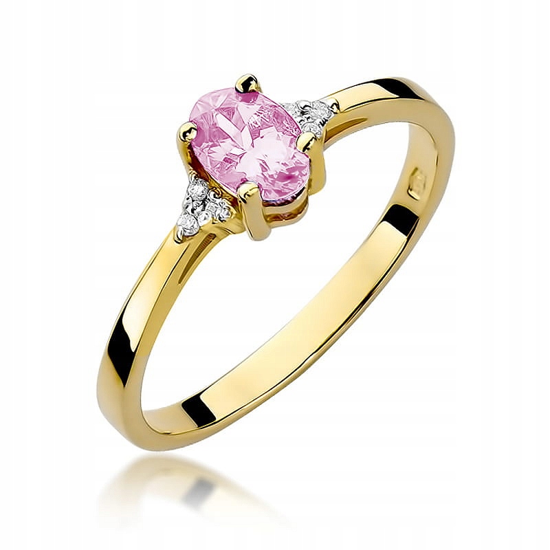 Prstýnek s růžovým topazem r15