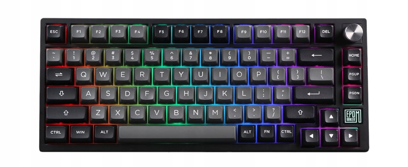 Epomaker TH80 Se Mechanická klávesnice 75% Rgb Hot-Swap Bluetooth černá