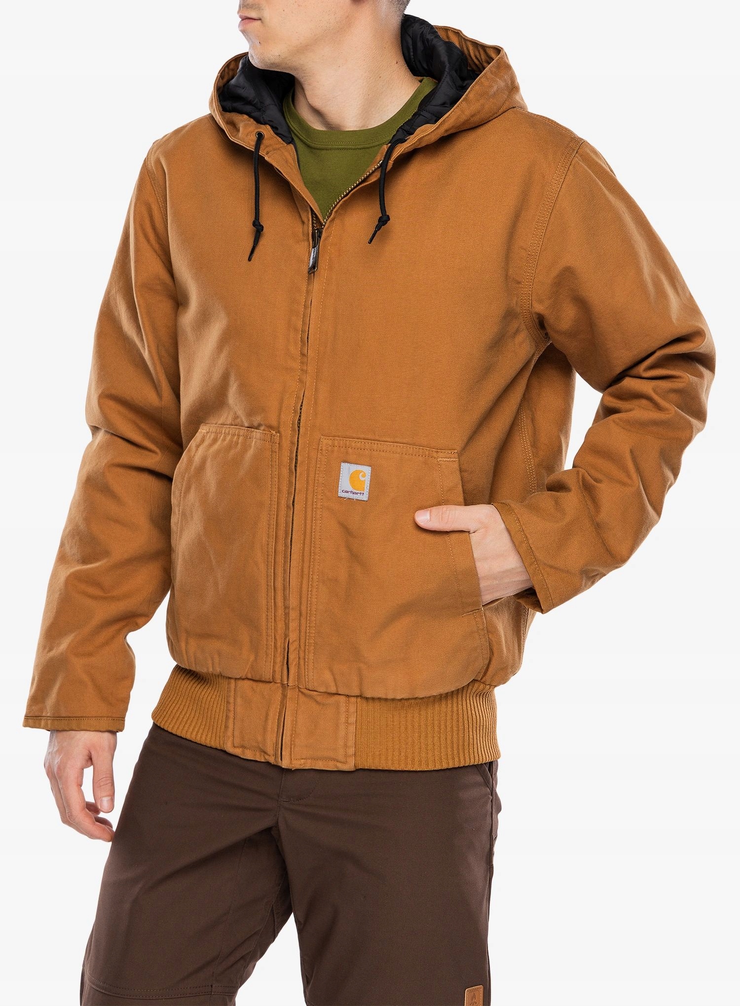 Zateplená bunda Carhartt Duck Insulated Active Jacket carhartt hnědá XL