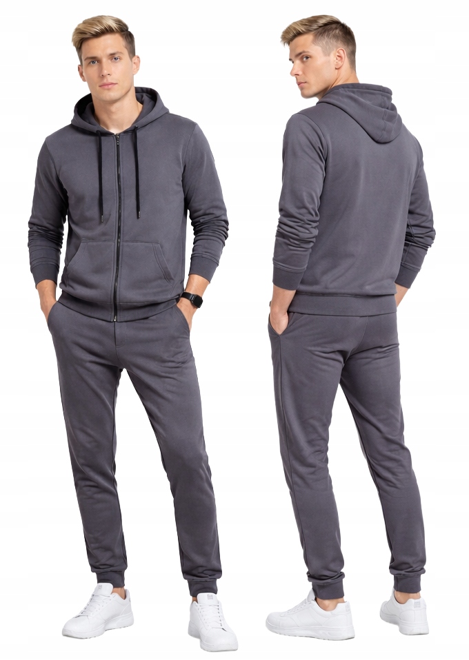 Teplákovka Pánský šedý Tepláková Souprava Bavlněný Sportovní Casual vel. S