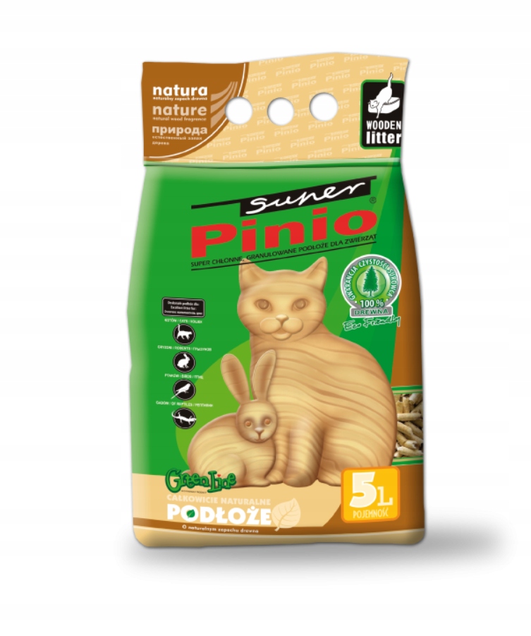 Levně 4x Pinio přírodní dřevěné stelivo 5L