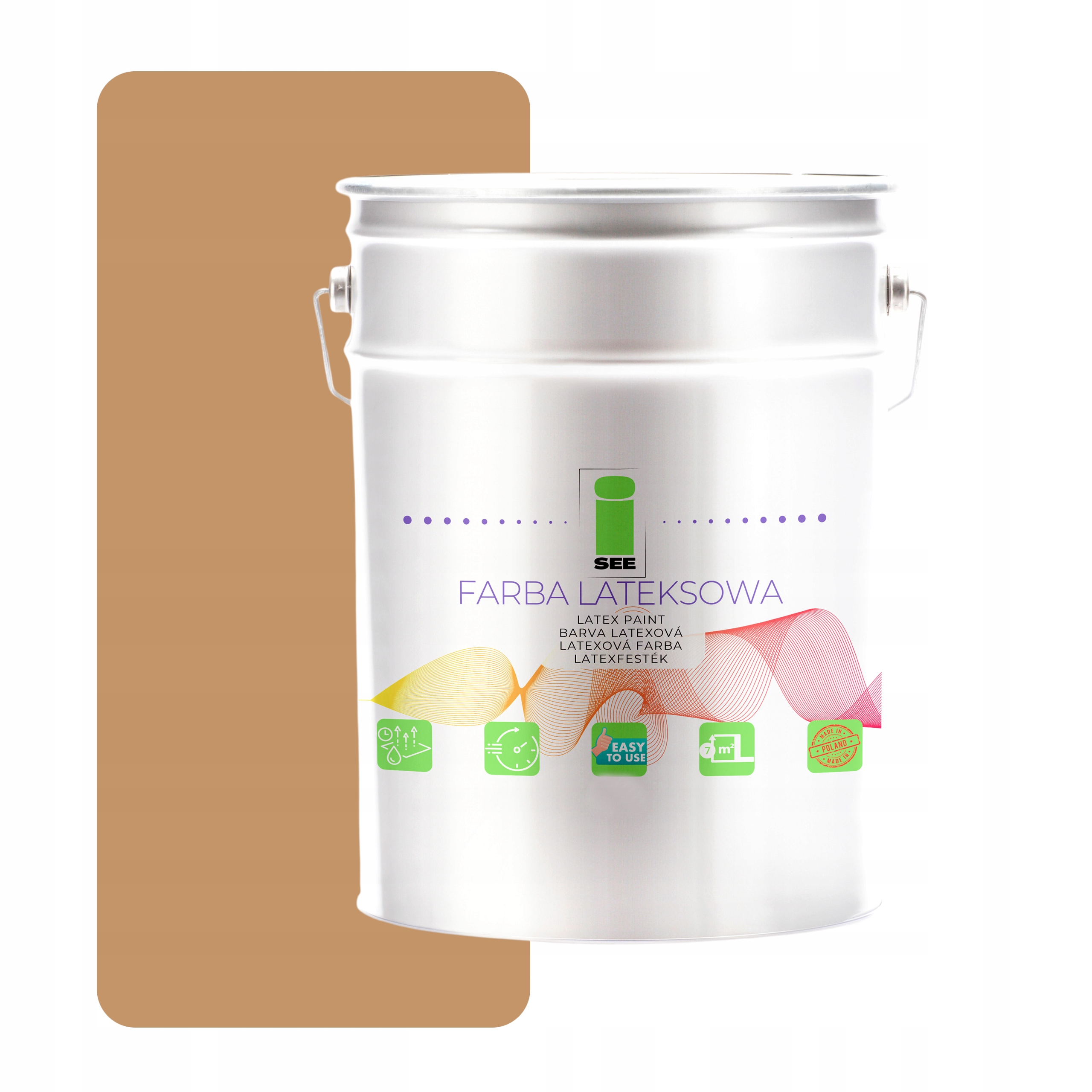 Latexová Farba Na Steny, Priedušná, Pastelovo Béžová, 10 L, Hypoalergénna