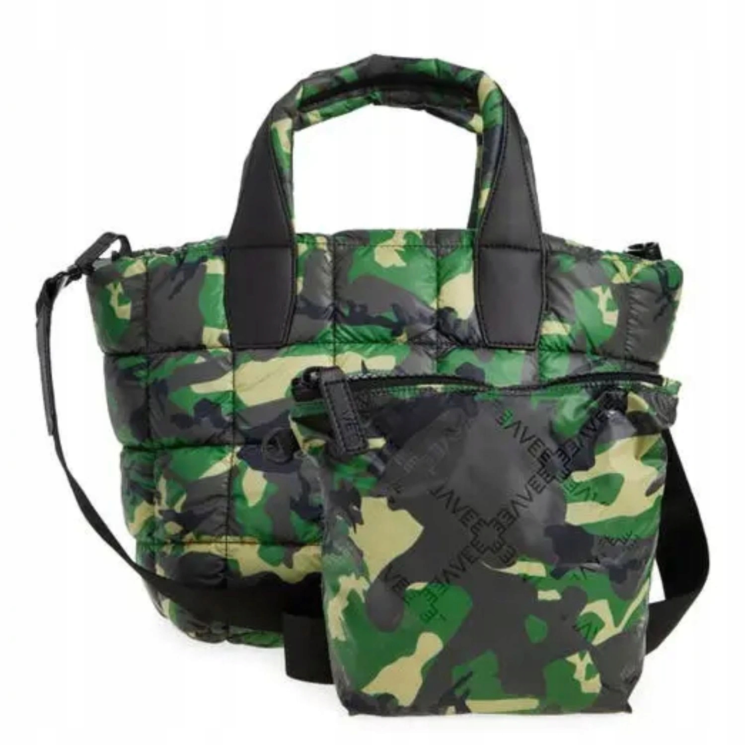 Dámská prošívaná kabelka VeeCollective zelená maskáčový