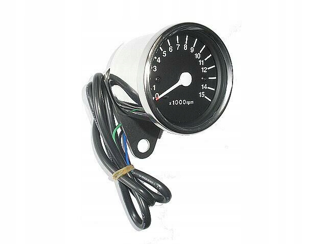 10.100.19 - MOTOJAPAN-ТАХОМЕТР З ЧОРНИМ ЦИФЕРБЛАТОМ ДО 15 ТИС.