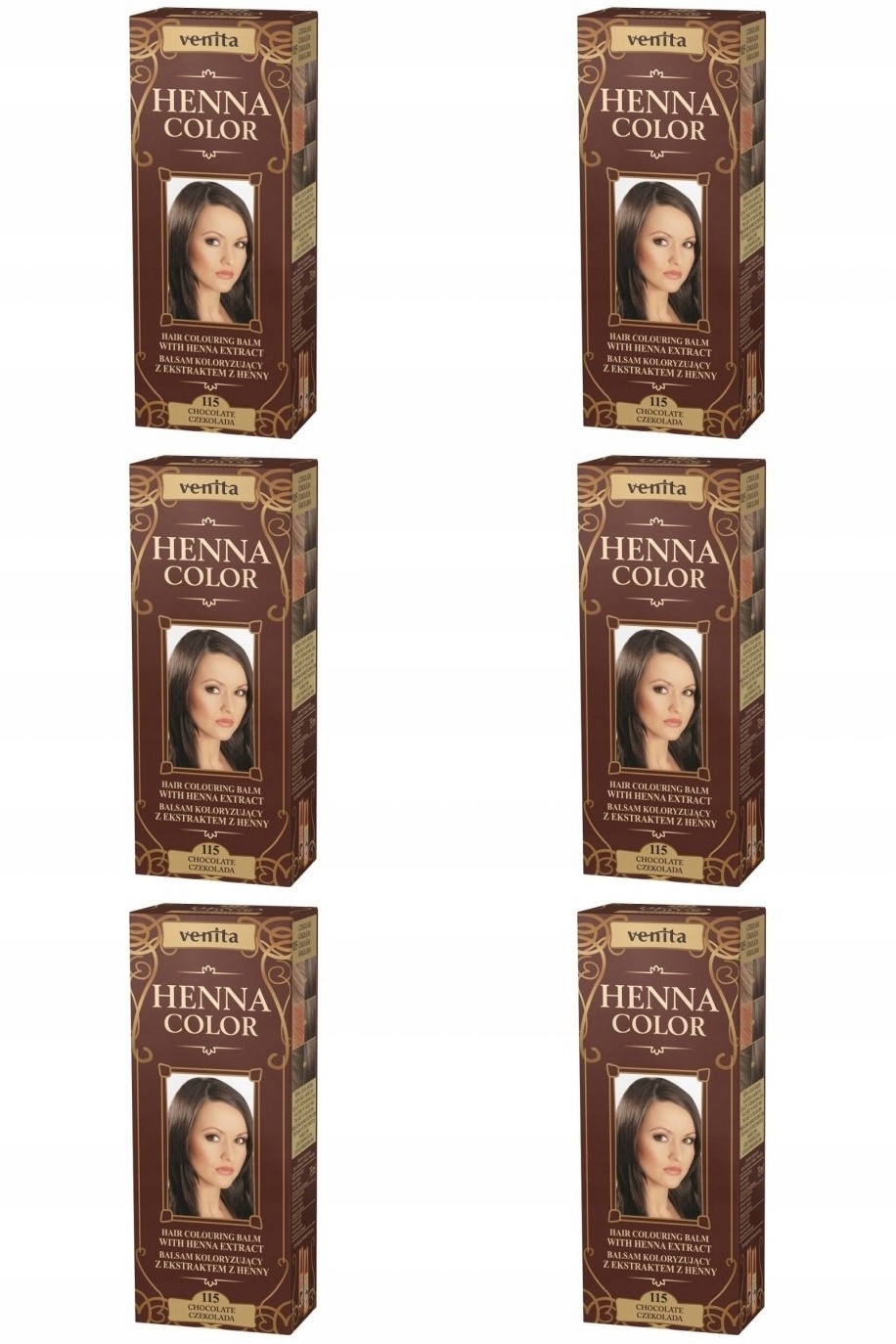Venita Henna Color Balsam 115 Čokoláda , 6 Ks