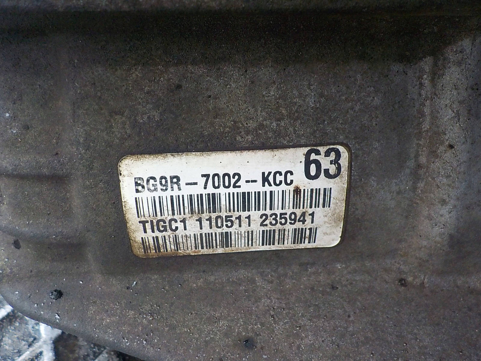 FORD MONDEO IV 1.6 TDCI Getriebe BG9R-7002-KCC