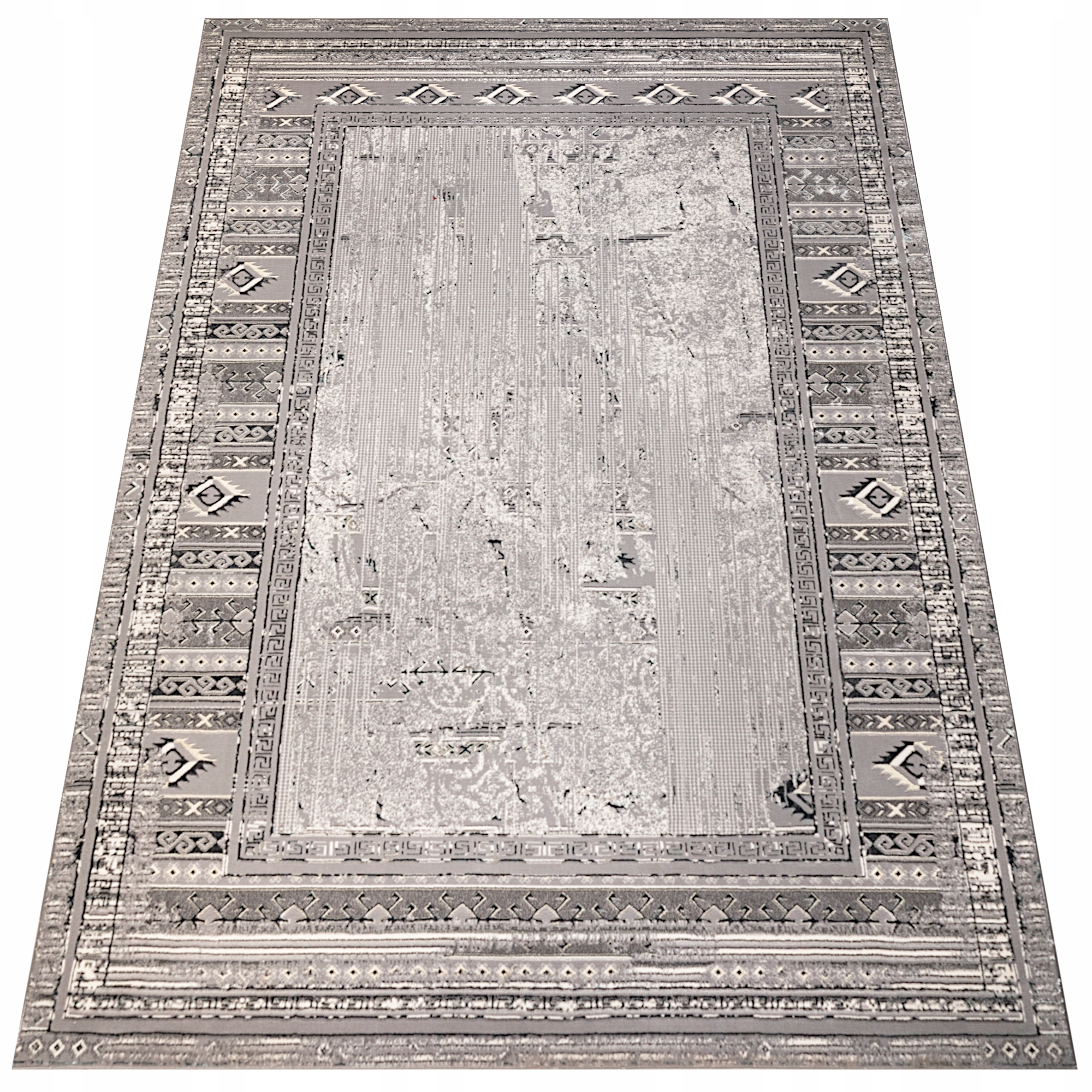 Koberec Do Obývacího Pokoje Velký Šedý Měkký 80X150 Moderní Stylový Silný Glamour