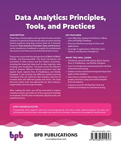 Aroraa, Dr. Gaurav Data Analytics: Principles, Tools, and Practices: A Comp Język publikacji angielski