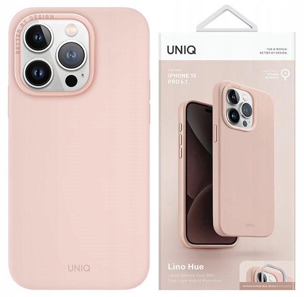Uniq Lino Hue MagSafe pokrowiec Matowy Silikon etui obudowa iPhone 15 Pro