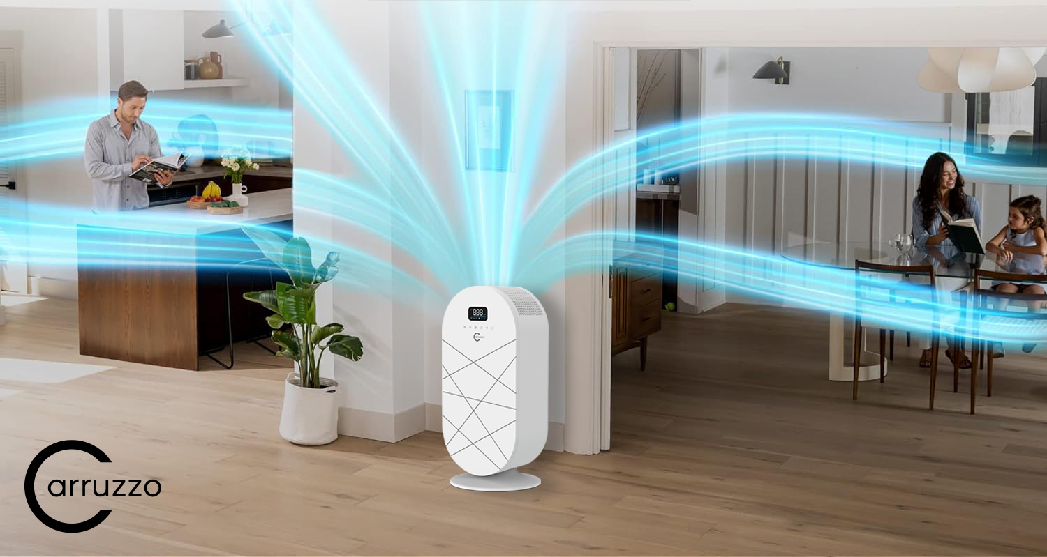 OCZYSZCZACZ POWIETRZA JONIZATOR HEPA13 WIFI Aplikacja STERYLIZACJA UV Funkcje urządzenia automatyczne wyłączanie programator czasowy regulacja prędkości zdalne sterowanie