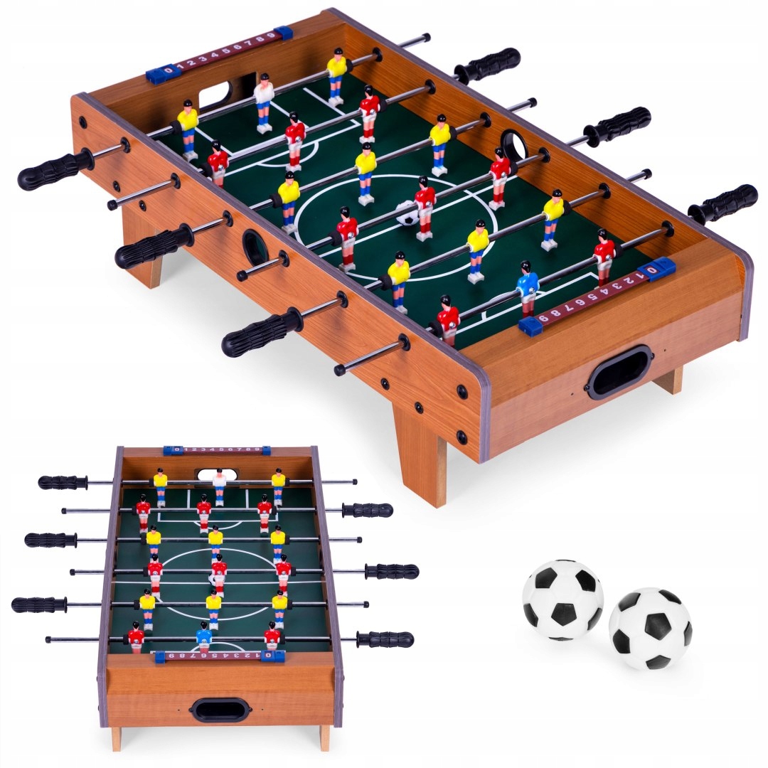 Stůl na stolní fotbal mini 69 x 35,5 cm dřevěný stolní fotbal Ecotoys Ecotoys