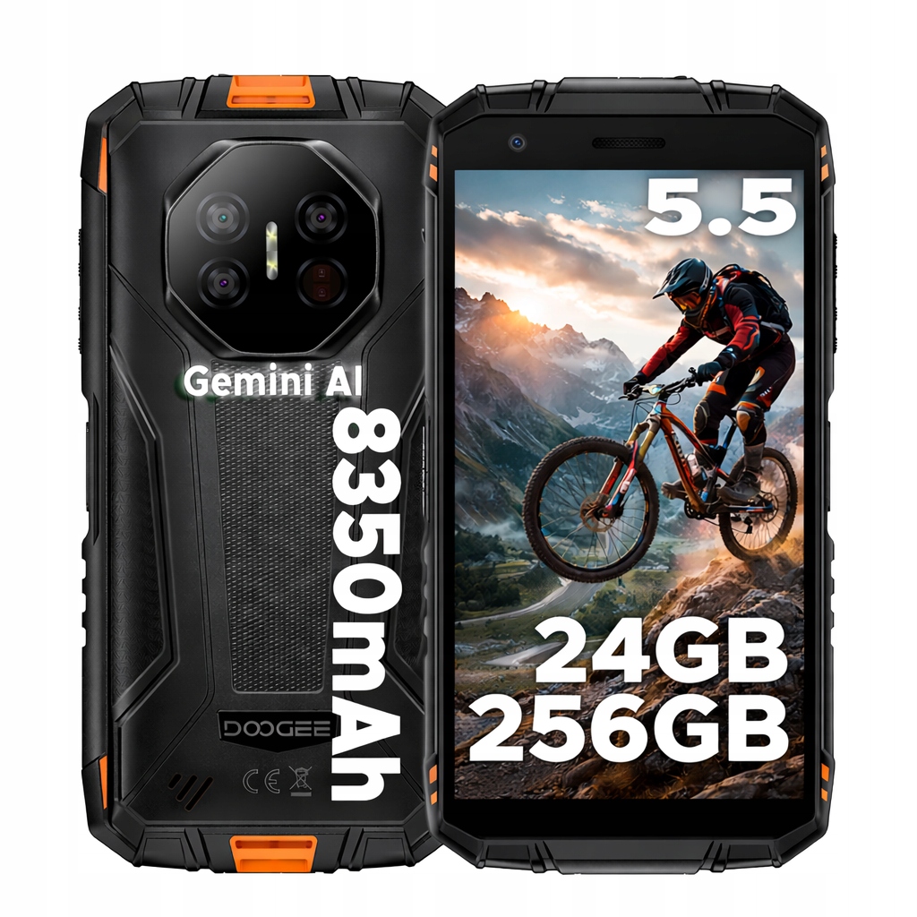 Smartfon Pancerny Doogee Fire3Ultra 8350mAh 24+256GB IP69K/NFC/4G Lte/sim