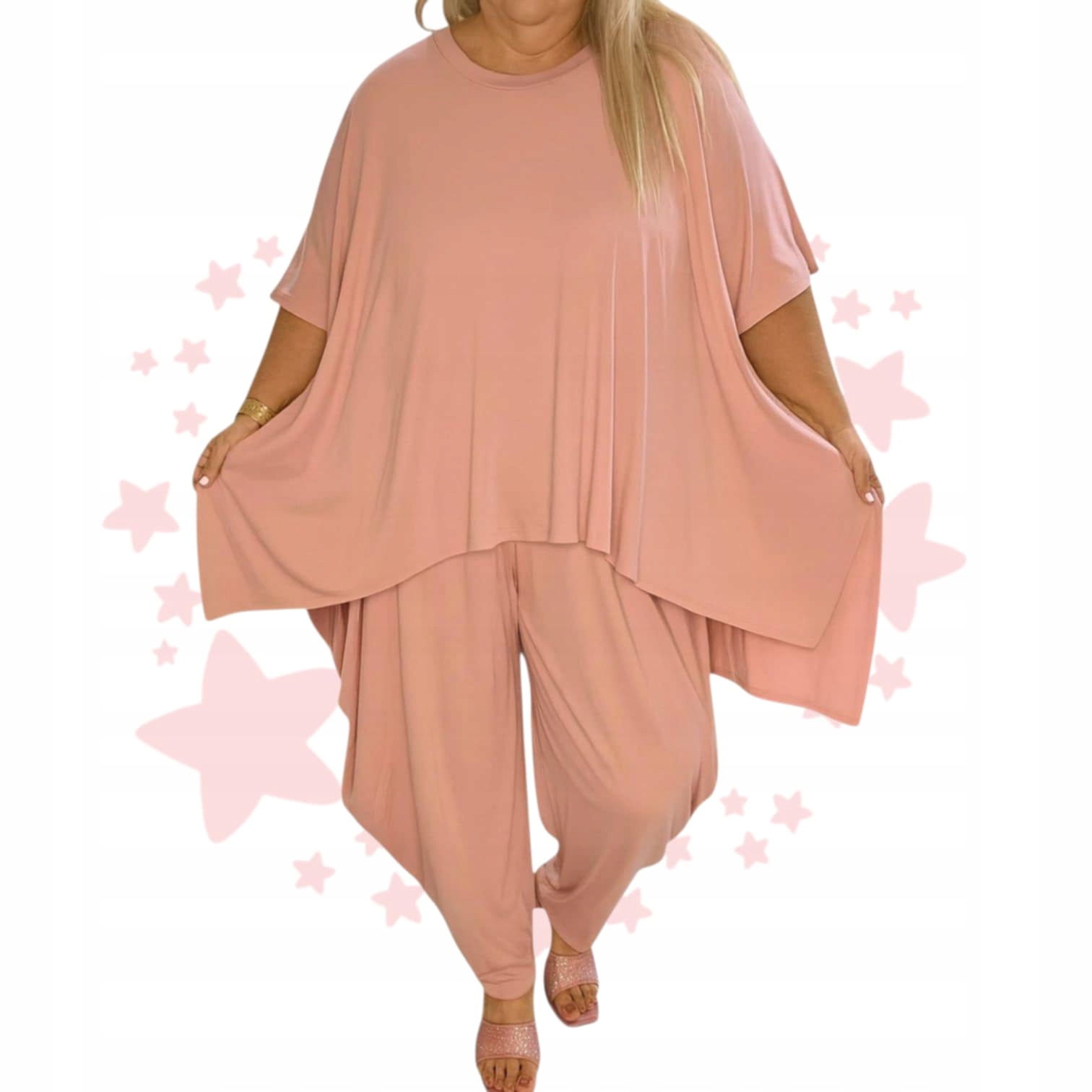 Dámská Viskózová Souprava volné aladinky velká velikost 60 62 10XL 11XL 982