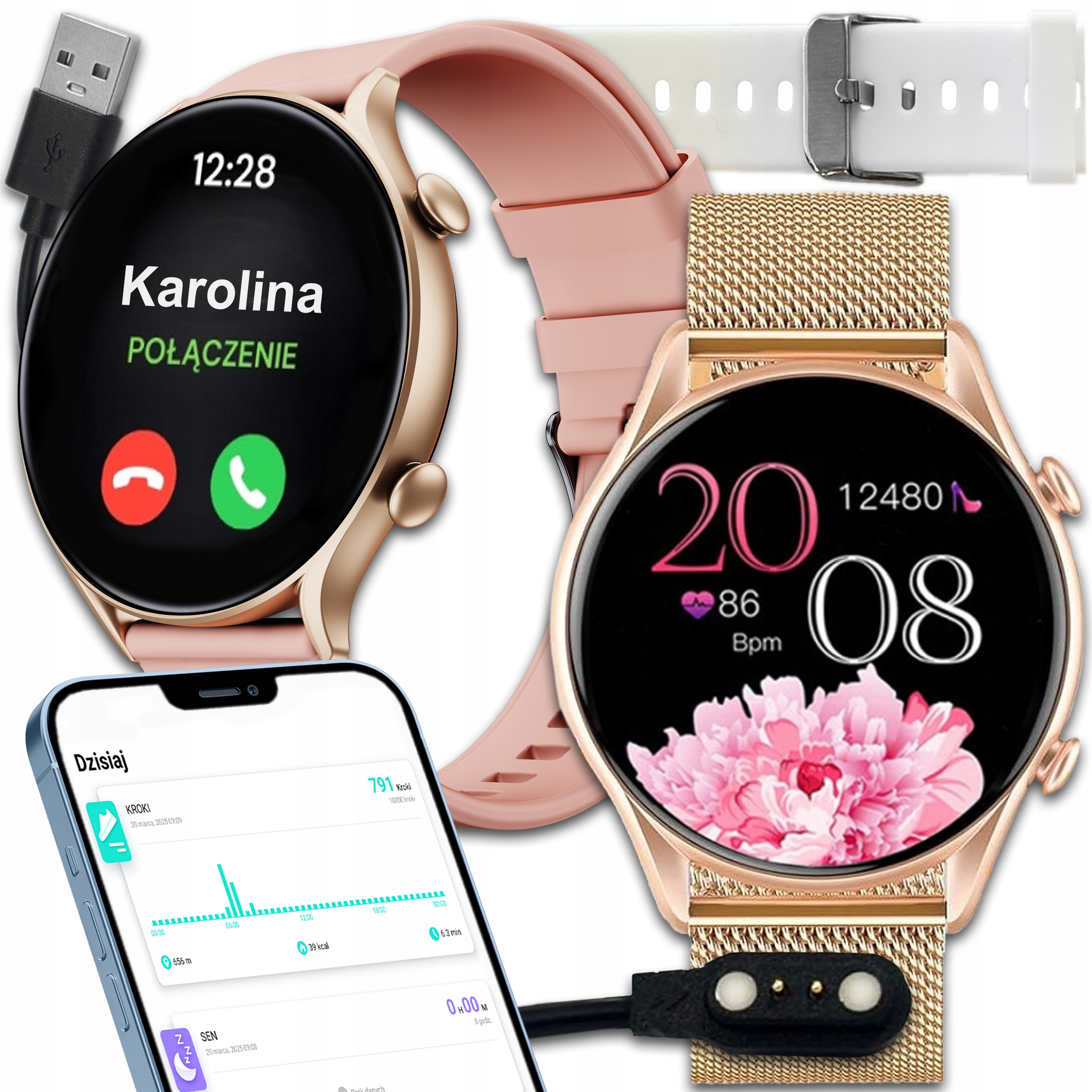 Chytré Hodinky Dámské Hodinky Polské Menu Sportovní Měření Hovory Upozornění