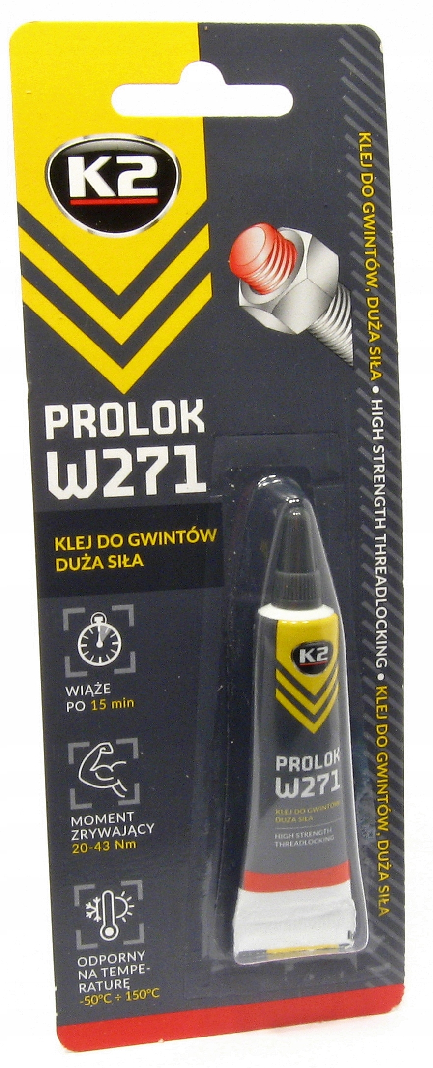 

Środek klej do blokady gwintów duża siła W271