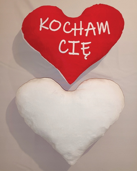 PODUSZKA SERCE 36X47CM PLUSZOWA,WALENTYNKI Kod producenta 57