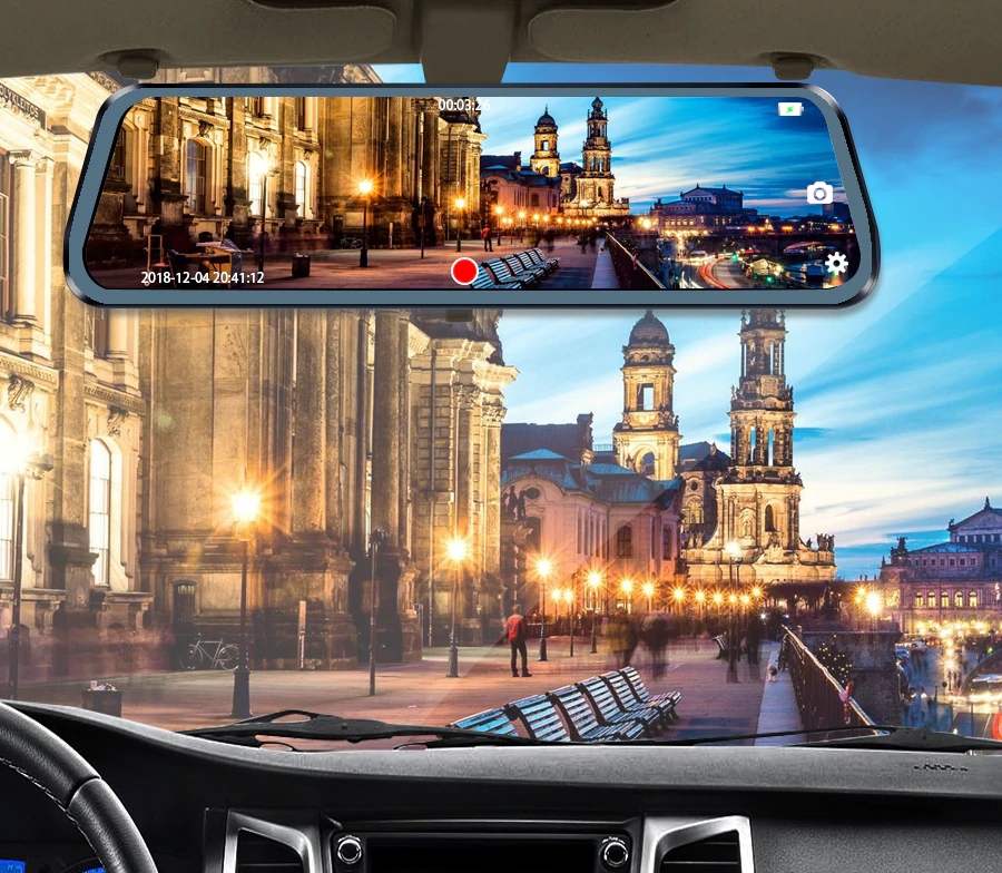 REJESTRATOR W LUSTERKU FULL HD 9.66 KAMERA COFANIA Kod producenta GB8898-2011