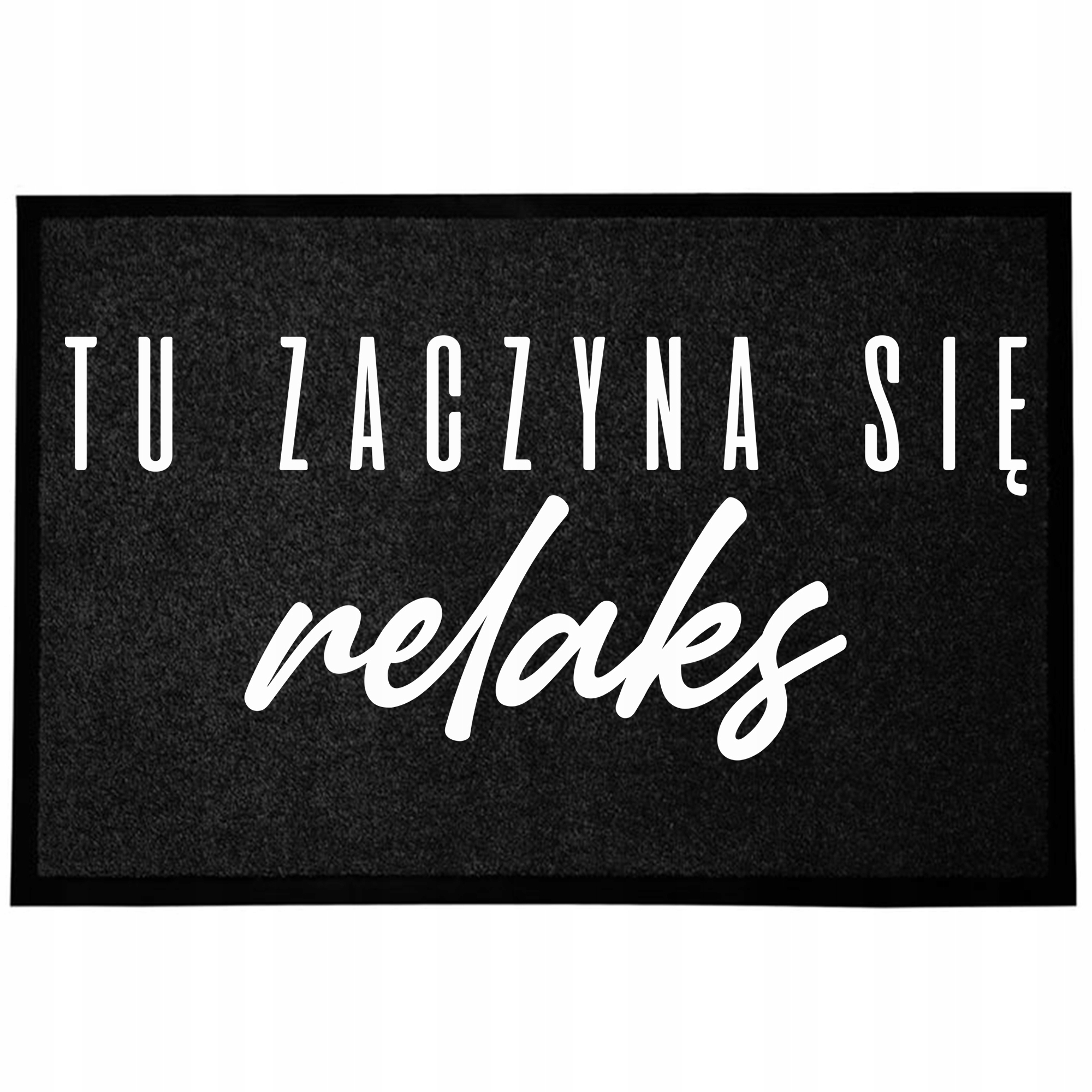 Vstupní Rohožka S Humorem 60X40 Černá, Protiskluzová, Relaxační