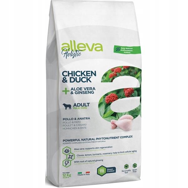 Alleva Holistic Dog Dry Adult Chicken&Duck Maxi 12kg