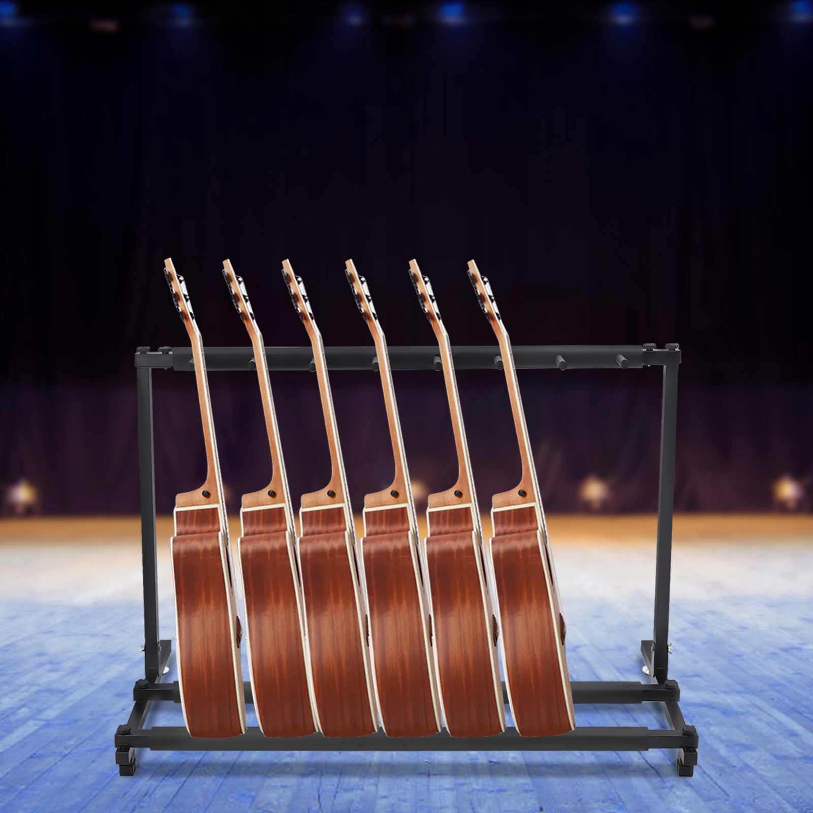 Stojak na gitarę mieszczący 7 gitar 110x46,5x73 cm Stan opakowania oryginalne