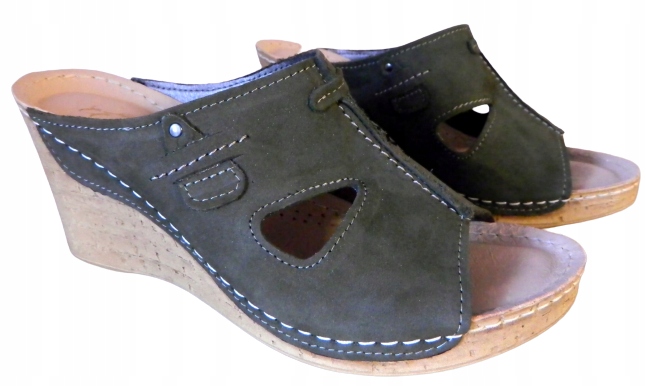 

UNI-56 Koturny Stylowe Wygodne Klapeczki Skóra 38