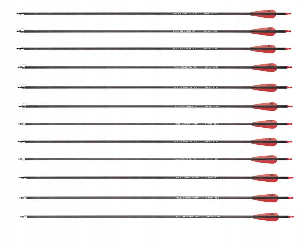 Šíp Hrot Kotoučový Odolný Uhlíkové Vlákno Spin 400 30'' Šípy 12 Ks