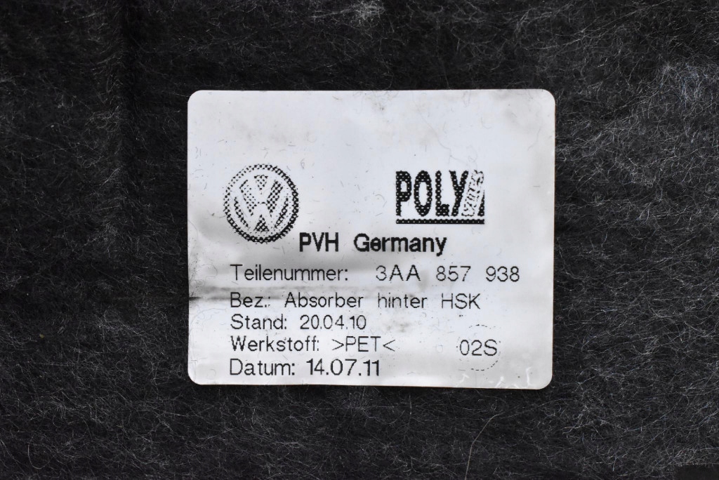 Handschuhfach des Beifahrers EU 3AA857938 VW PASSAT B7 10-15