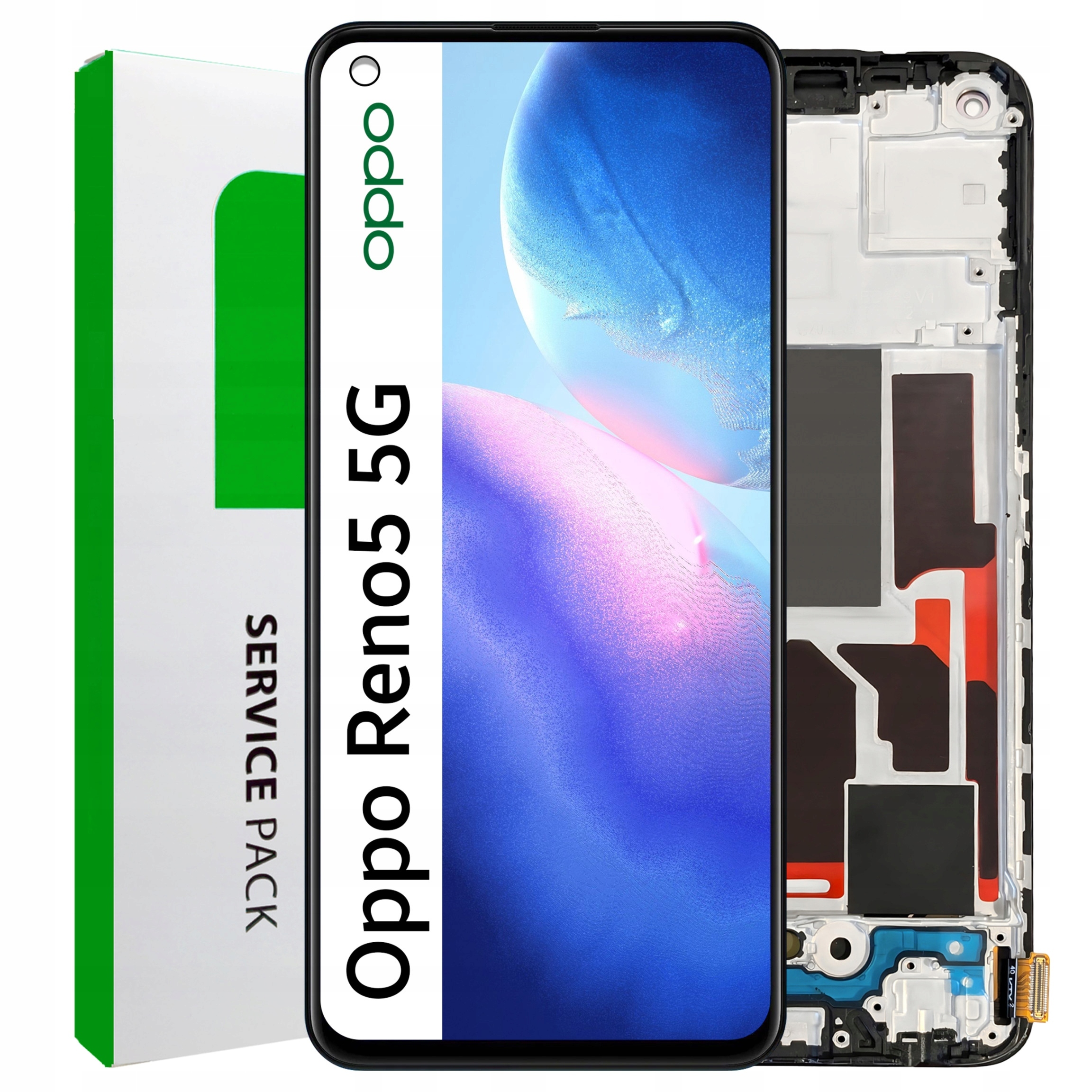 CPH2145 LCD pro Reno5 5G Service Pack Rámeček Matice Originál Zila