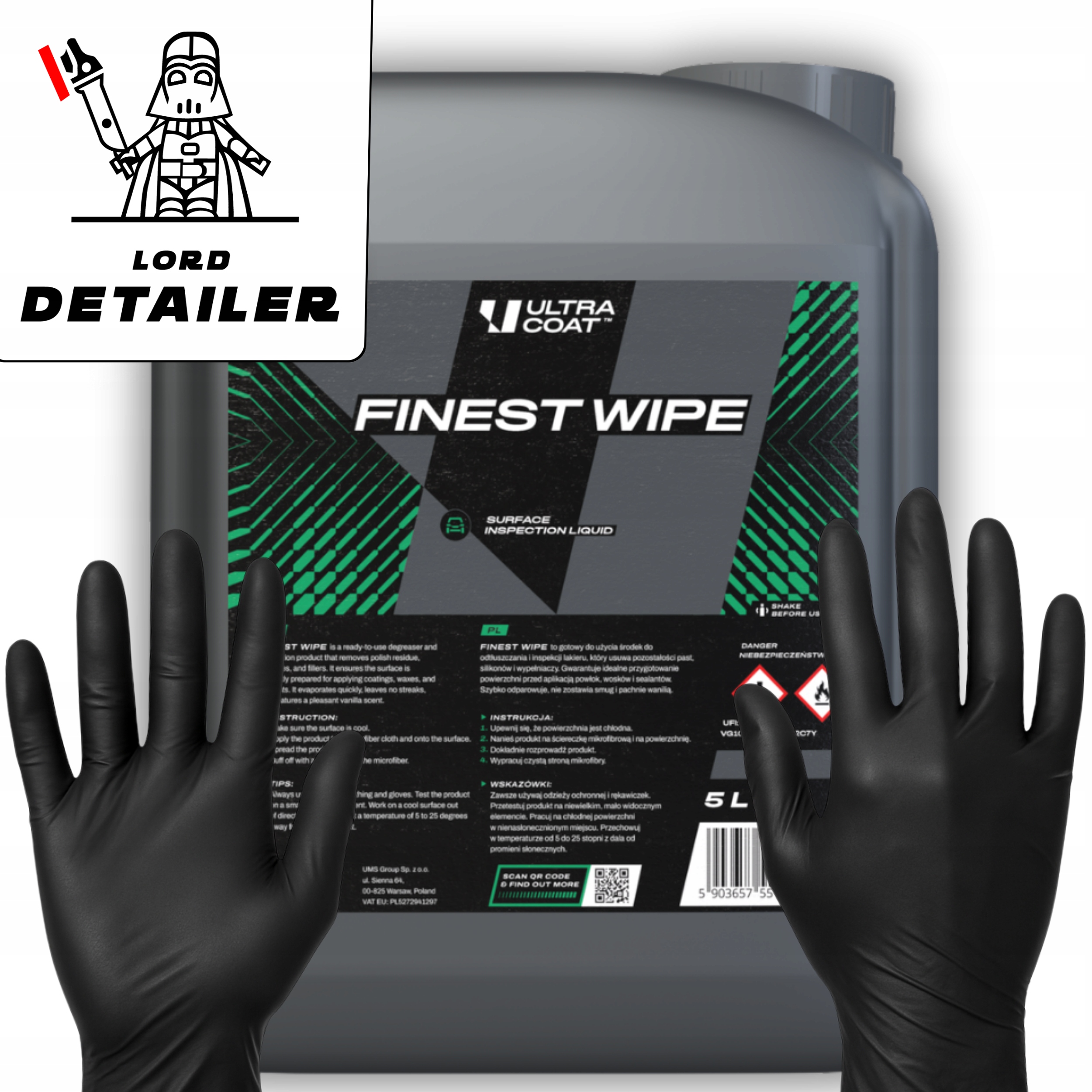 Ultracoat Finest Wipe Inšpekčný prípravok na odmasťovanie a leštenie 5000 ml