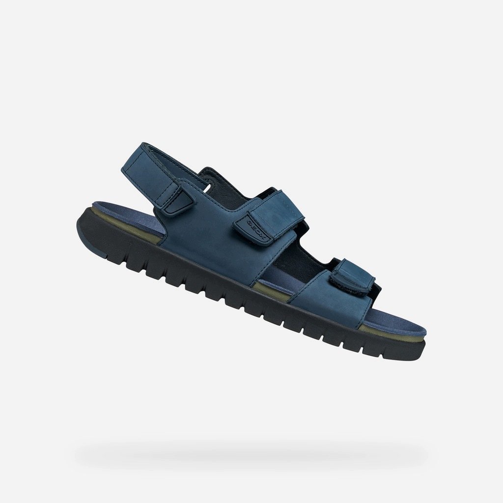 Geox Tmavě modré pánské sandály Geox Flextride S