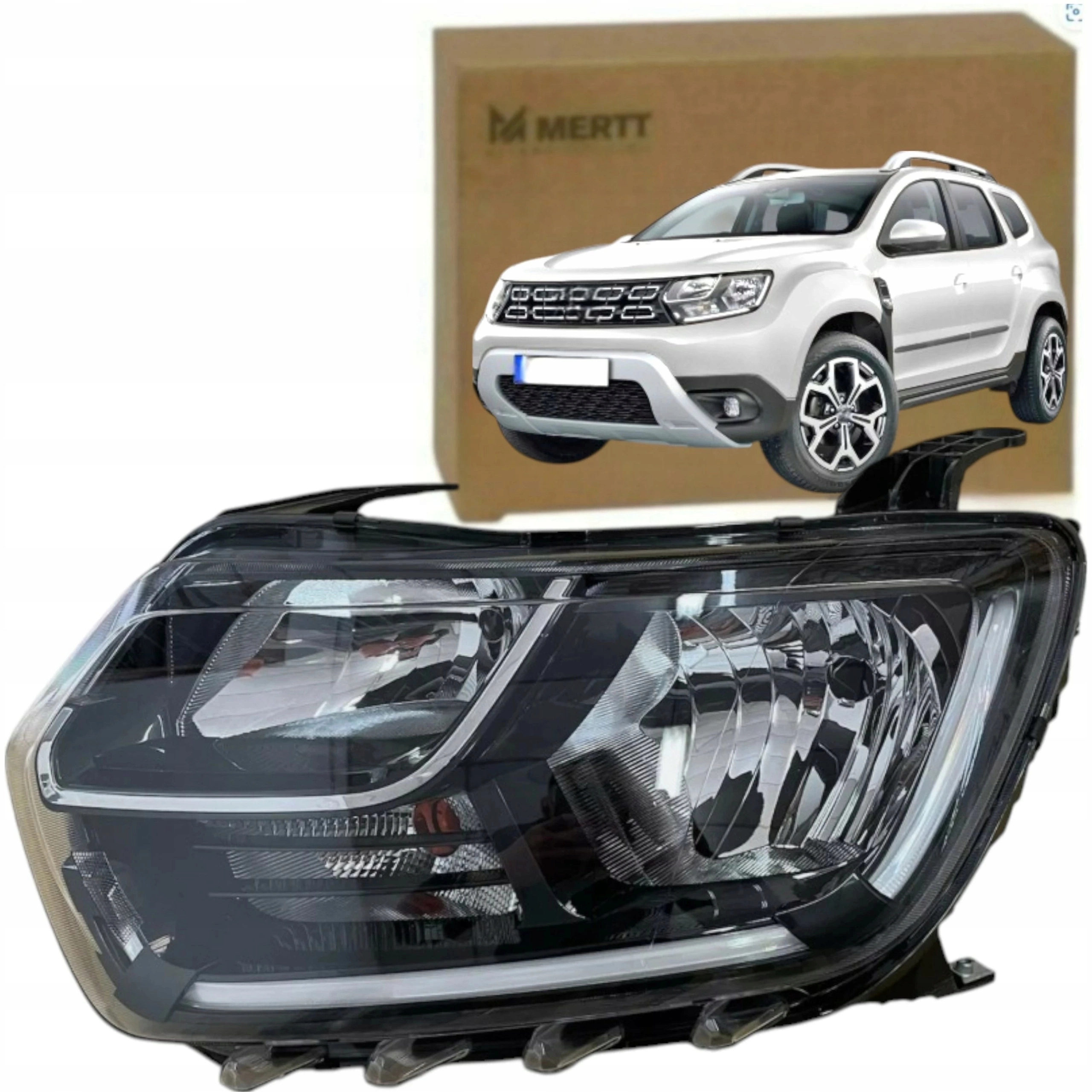 Světlomet Světlo Přední Levá 260609367R H1 H7 Dacia Duster 2017