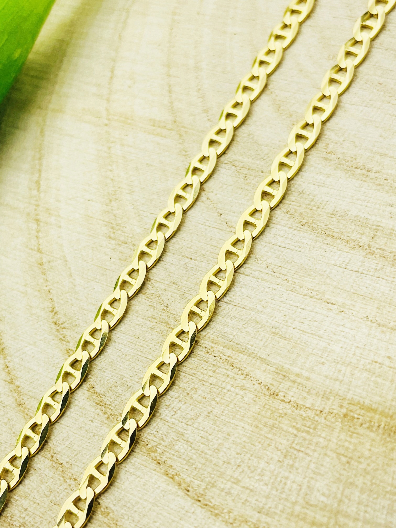 Zlatý řetízek Marina Mariner s frézovaným žebříkem