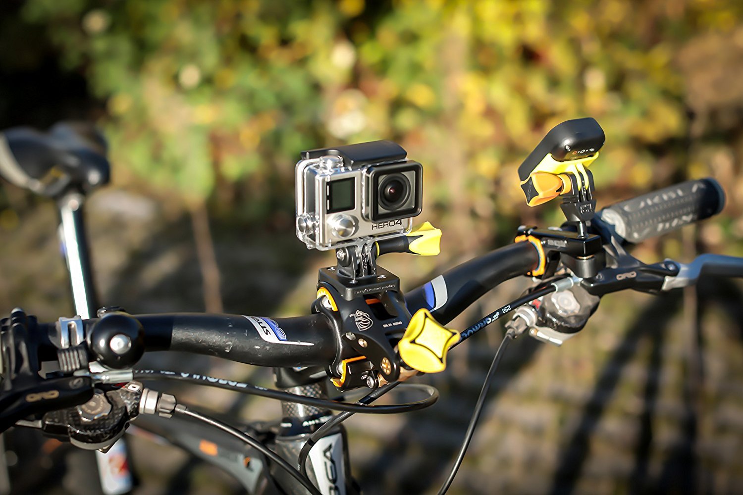 Uchwyt Kierownicy Motocykla Roweru Do GoPro 16-50mm Czarny iSHOXS — miniatura 9