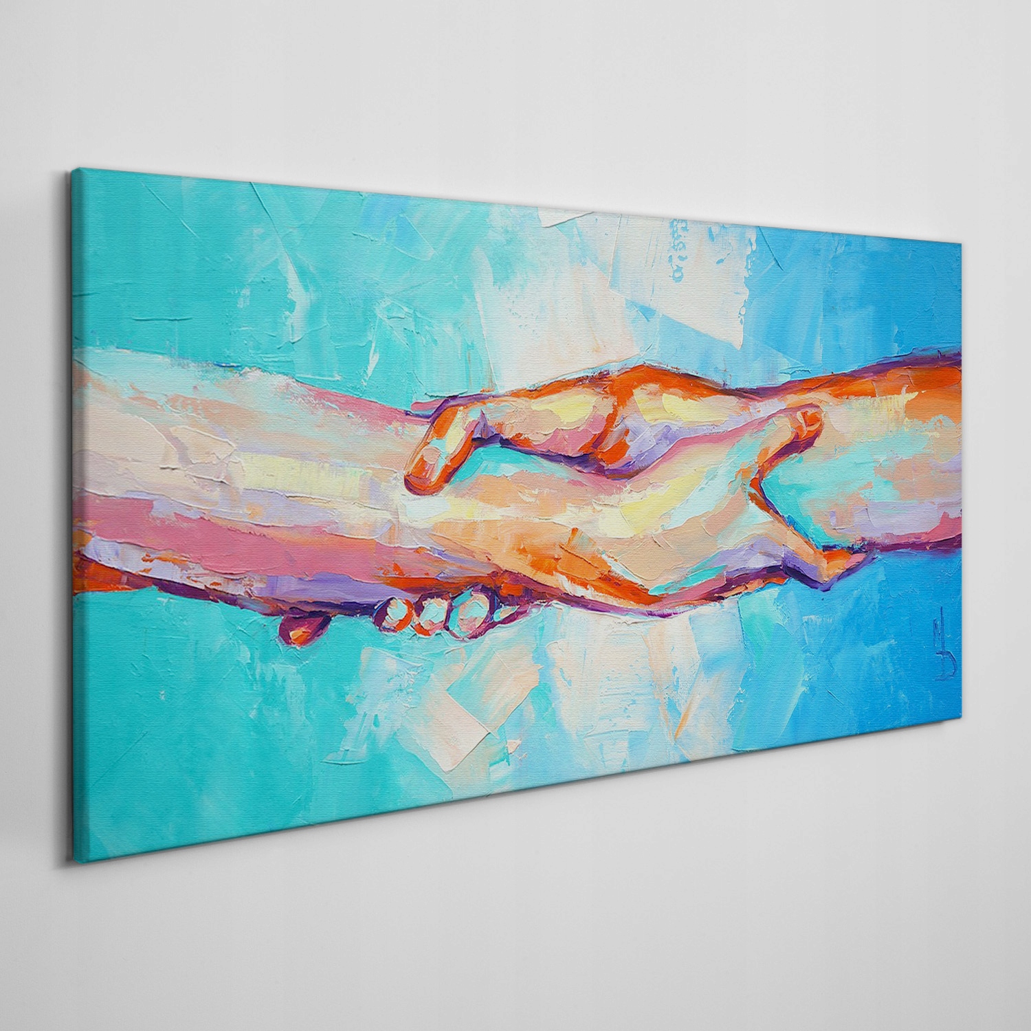 

Nowoczesny obraz na płótnie do salonu Ręce 100x50