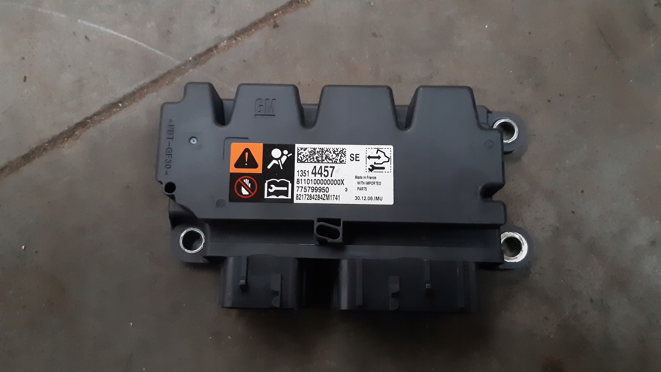 dashboard console airbags sensor original Opel Astra K