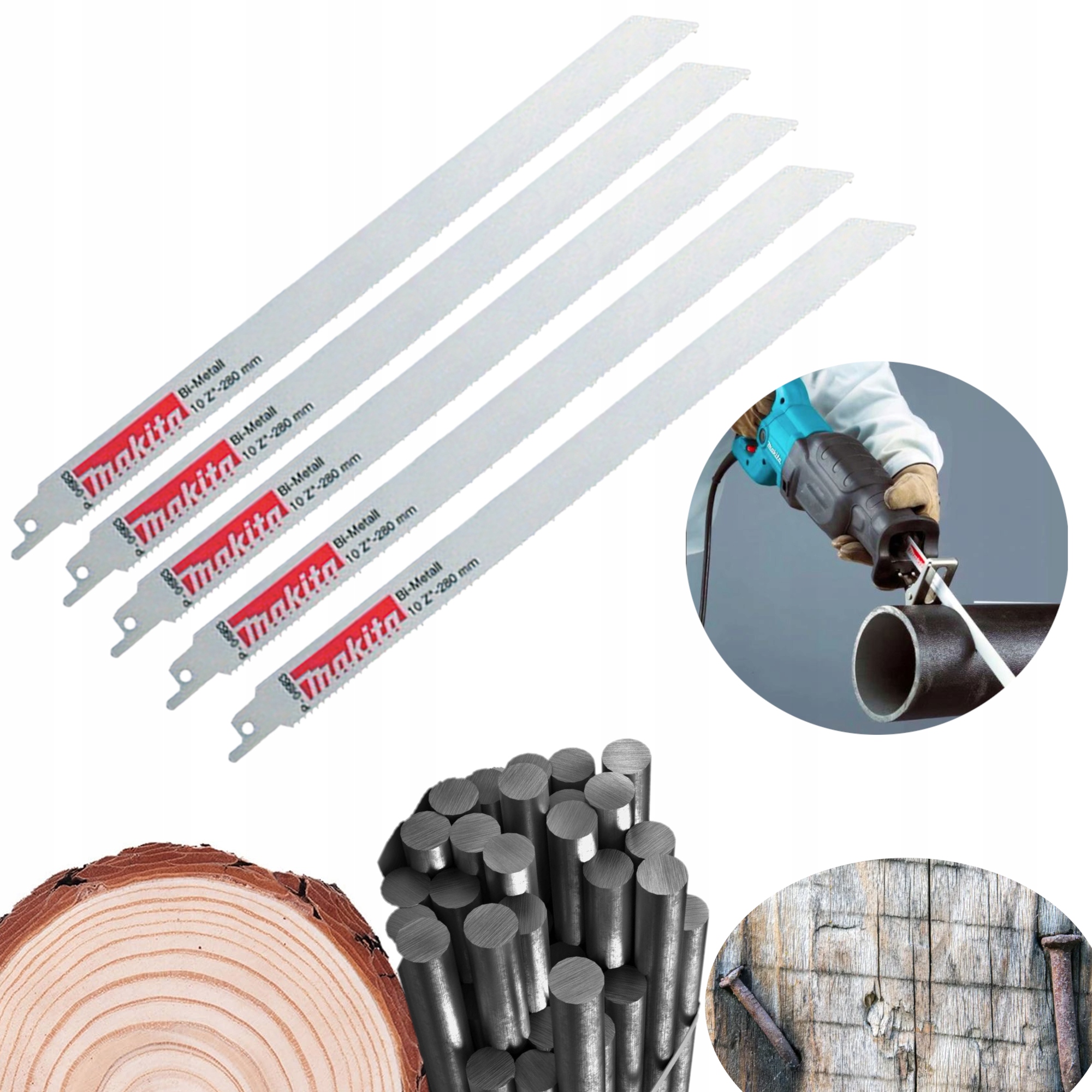 Dlouhý pilový kotouč Univerzální BiM pro Metal DREWNo šavlové pily 280 mm 5ks