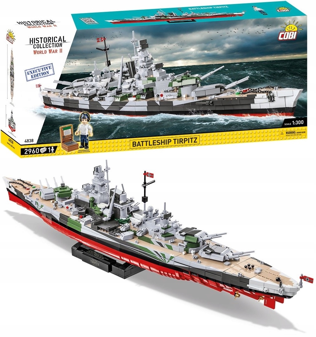 COBI 4838 NIEMIECKI PANCERNIK TIRPITZ OKRĘT STATEK