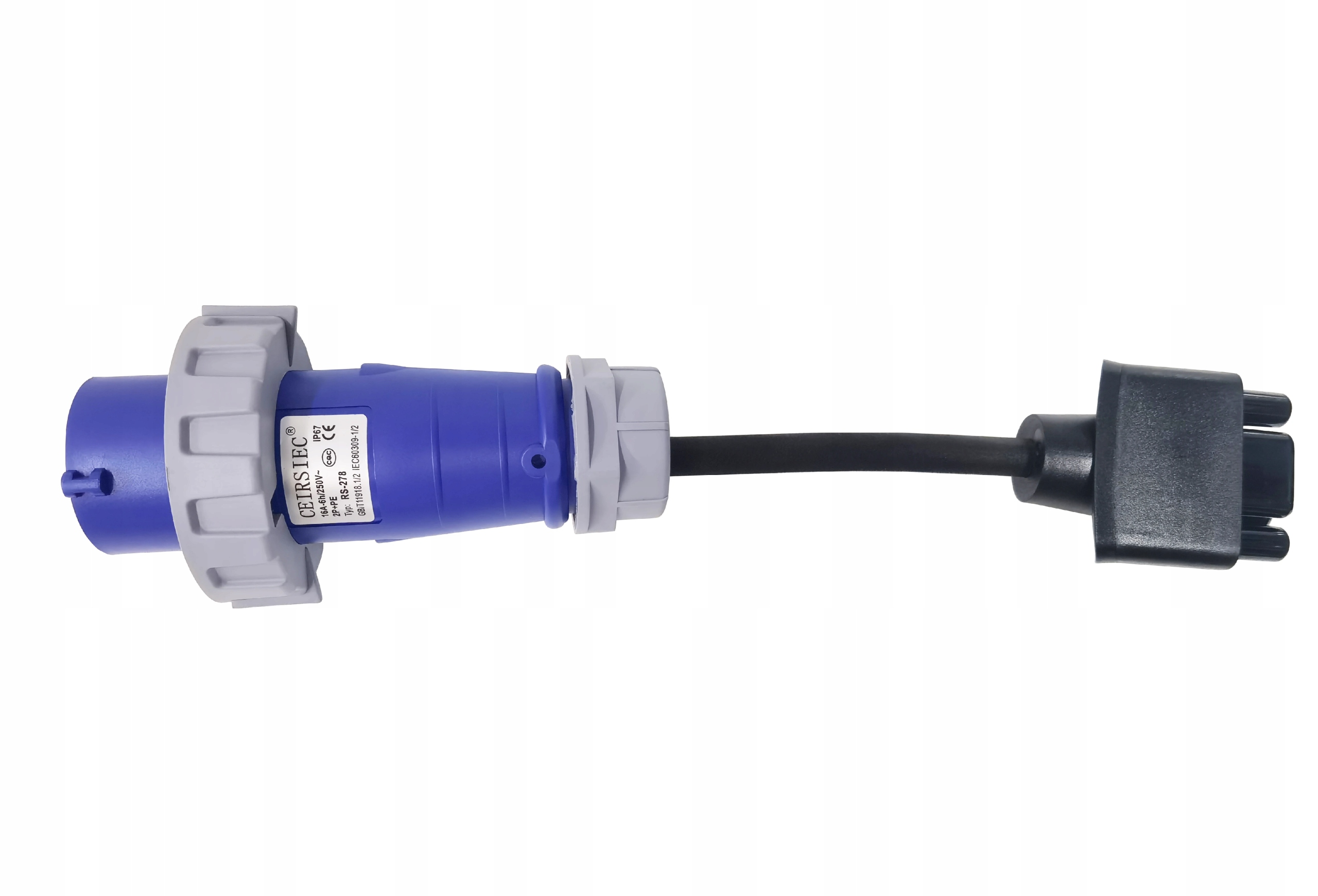 Teslá Gen 2 Nema adaptér Elvix TS-1P16-CEE 11KW modrý