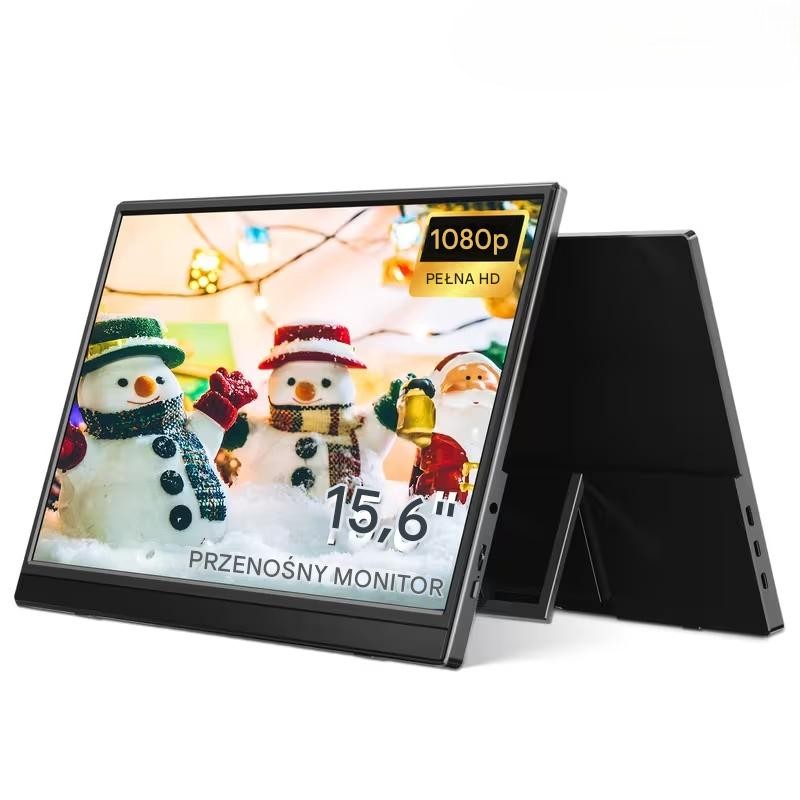 Monitor przenośny LCD Mucai 15,6" 1920x1080 Ips Usb-c Hdmi