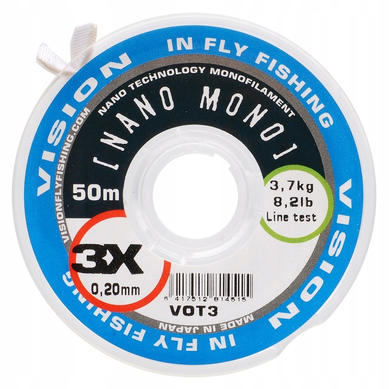 Żyłka Przyponowa Miękka Nano Mono VOT2 Wytrzymałość 4,8kg Średnica 0,23mm