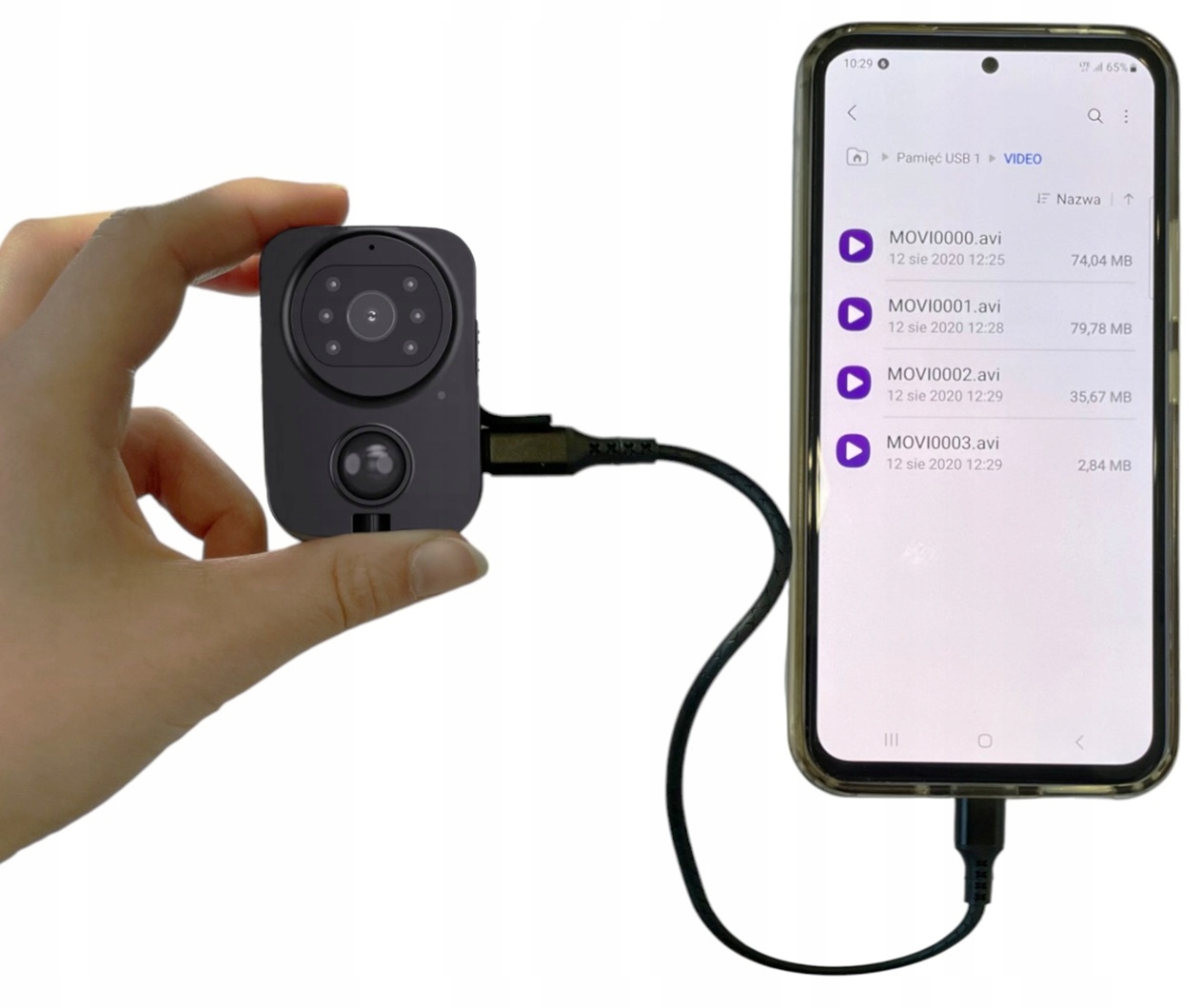 Mini špionážní kamera draVires, detekce pohybu, venkovní, voděodolná