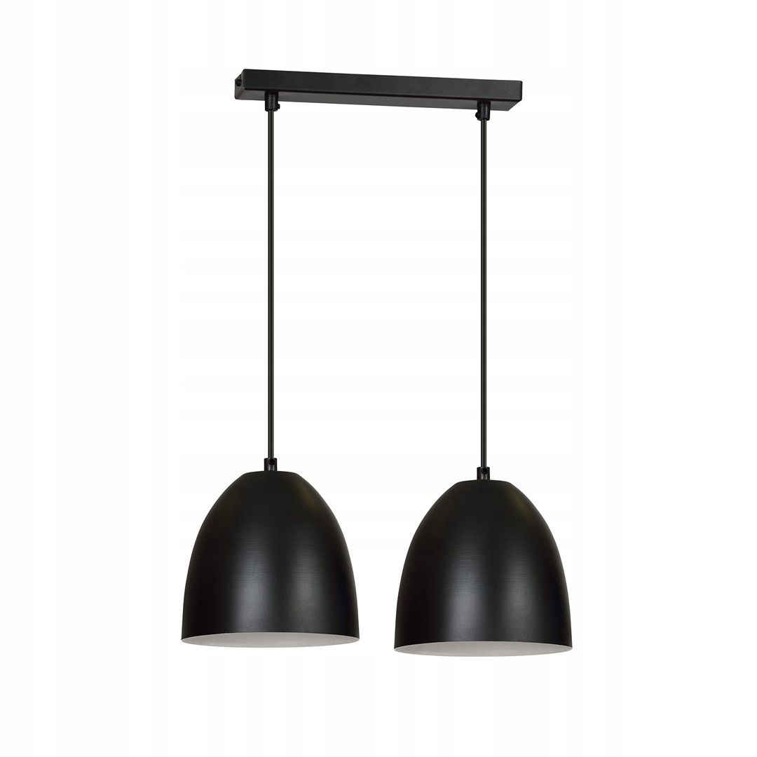 Závesná lampa Sydney čierno-biela Moderná 2 svetelné body E27 Zwis