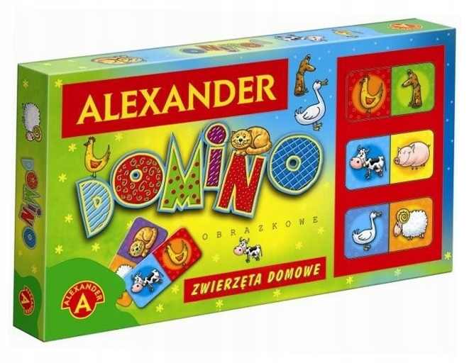 Domino obrazkowe. Zwierzęta domowe Alexander